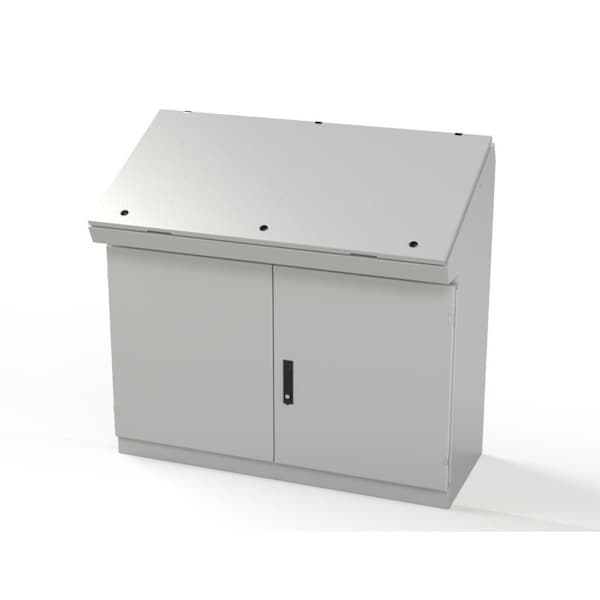 1/4 Turn Latch, 3 Point Latch with Keyed Handle Electrical Enclosures, 46-1/4 in H, 18-1/2 in D